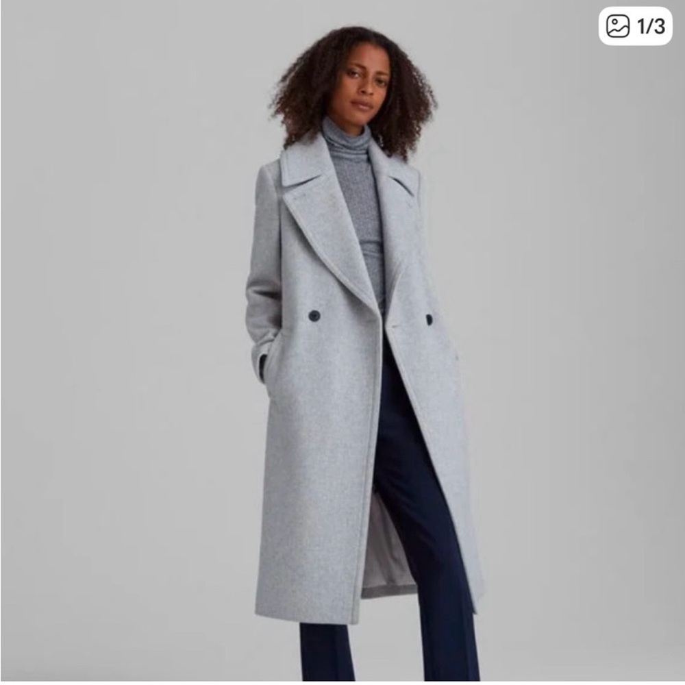 Club Monaco Daylina Light Gray wool Coat
